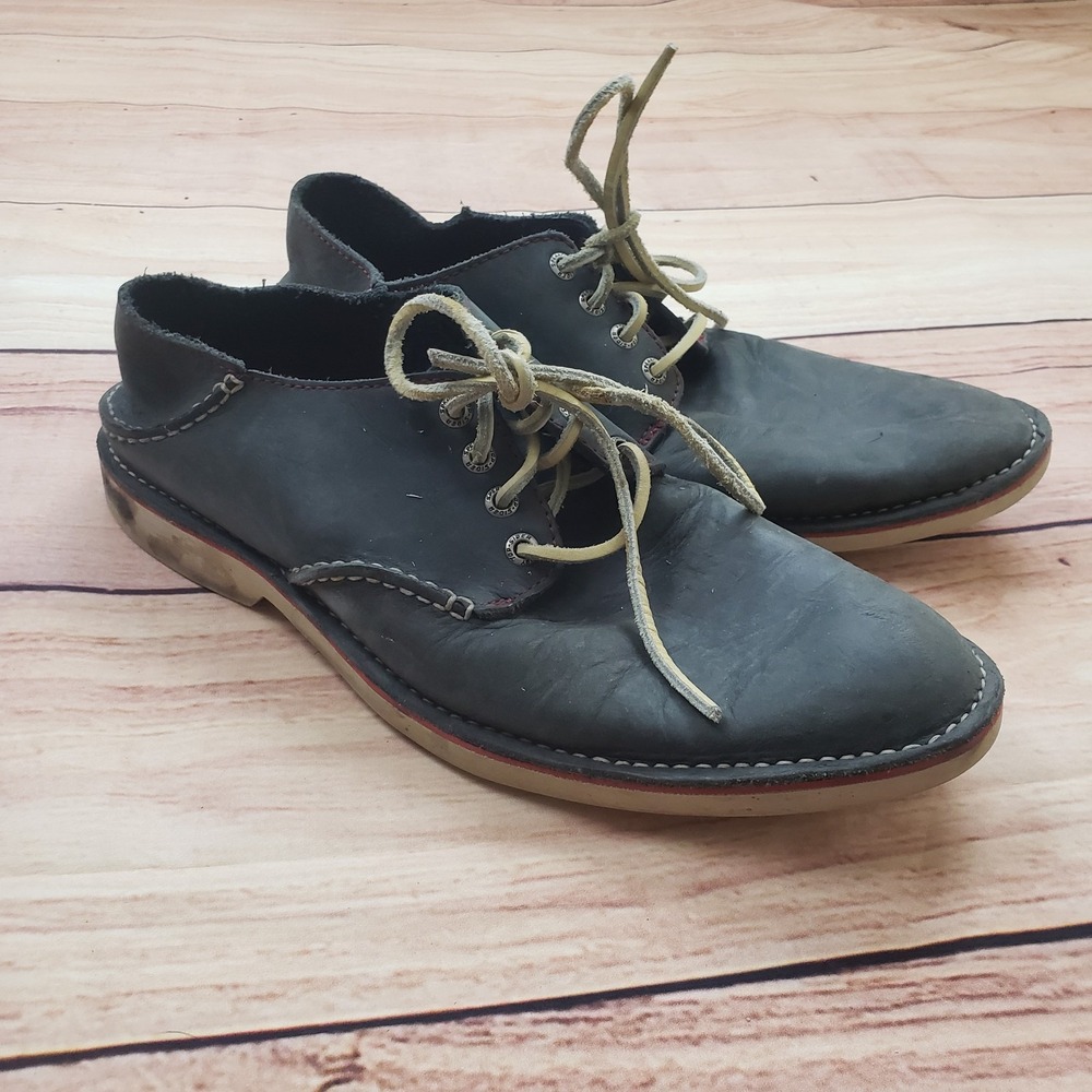 Sperry Top Sider Shoes Mens Size 9.5M Black Leather Casual Lace Up‎ Comfort Boat